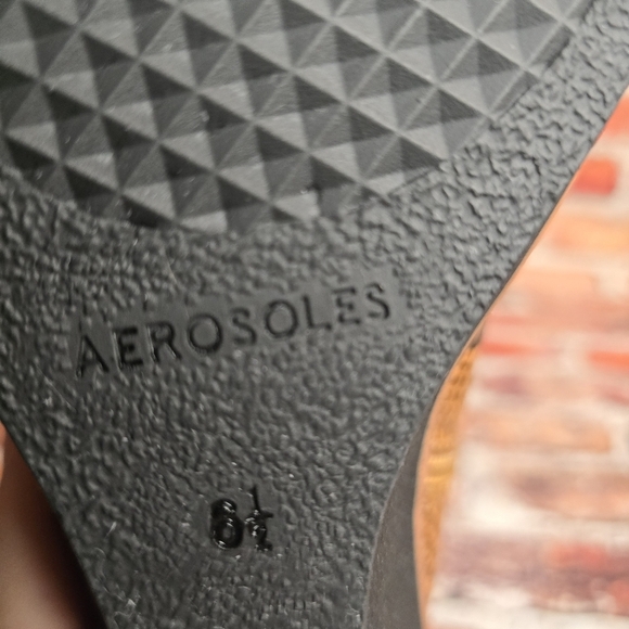 Aerosole Brandi Pull On Anjle Boot Snake Skin wedge Size 6.5 - Picture 8 of 8